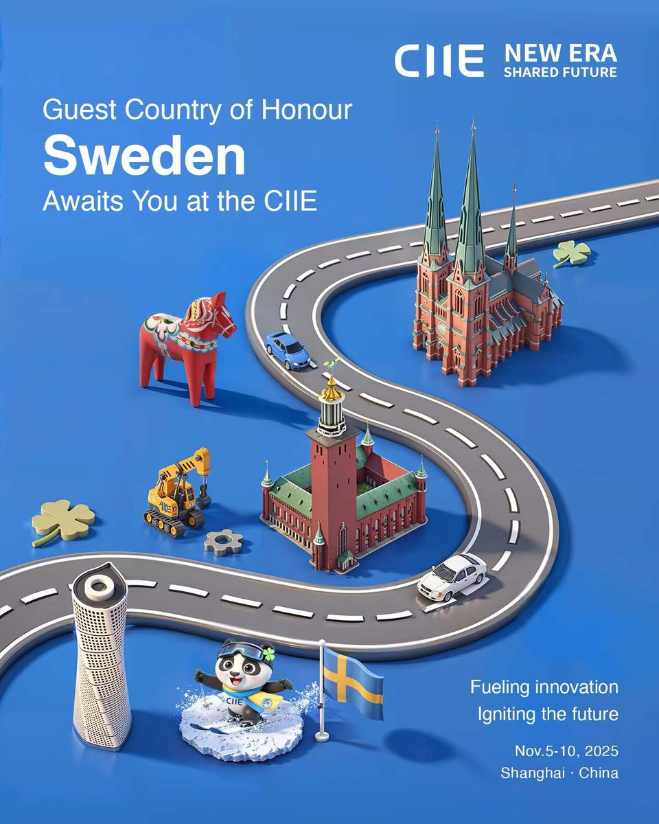 İsveç, 2025 Çin Uluslararası İthalat Fuarı'nda Onur Konuğu Ülke Olacak