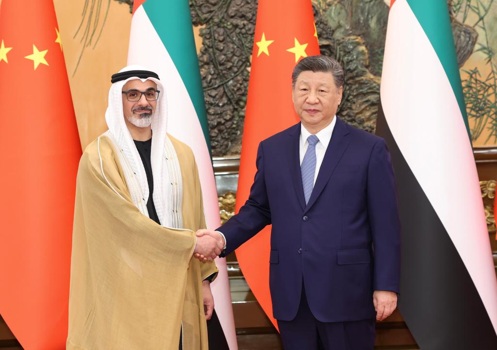 Xi Jinping ve Abu Dabi Veliaht Prensi Görüşmesi