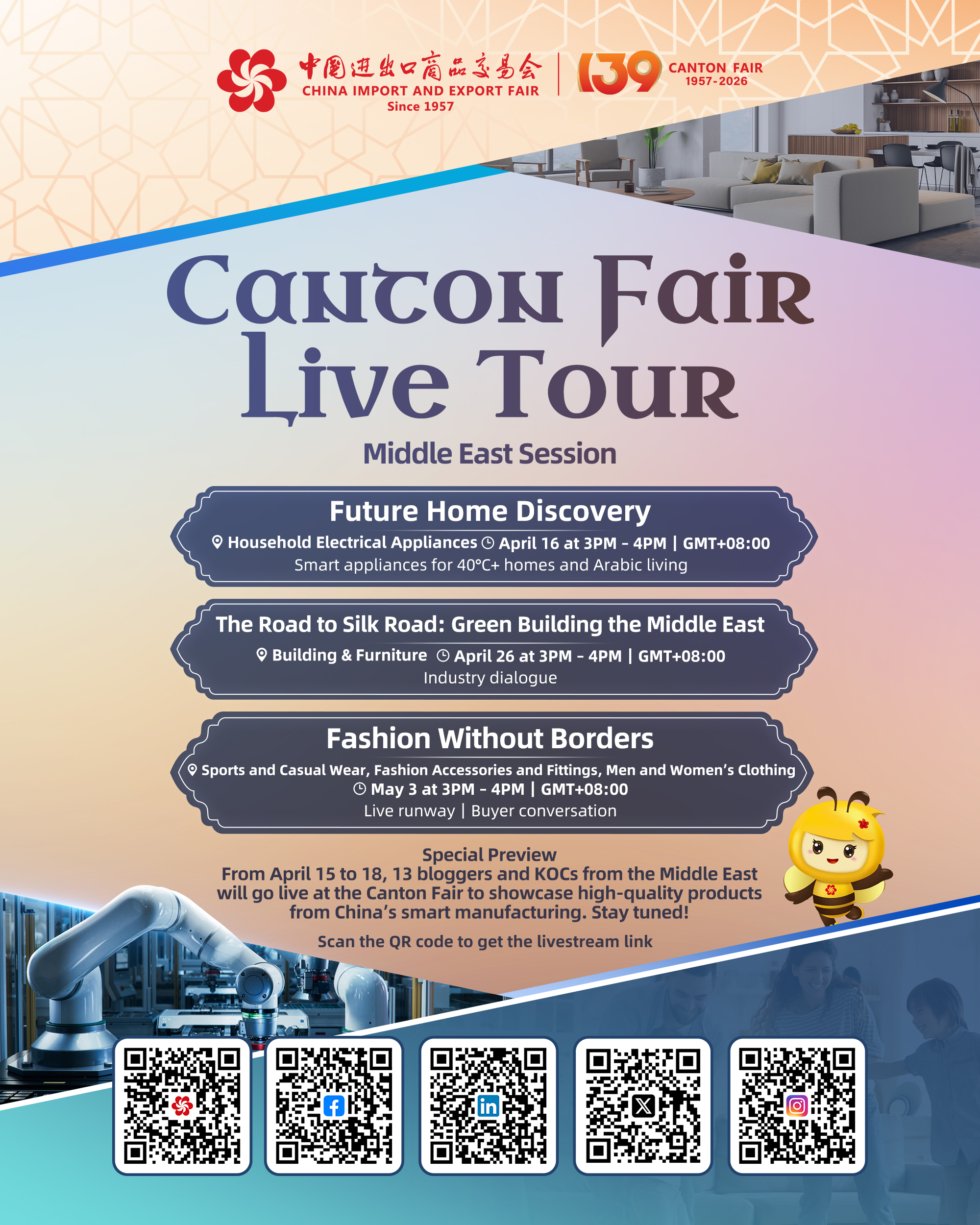 Orta Doğu için Üç Canlı Yayın Etkinliği Düzenleniyor